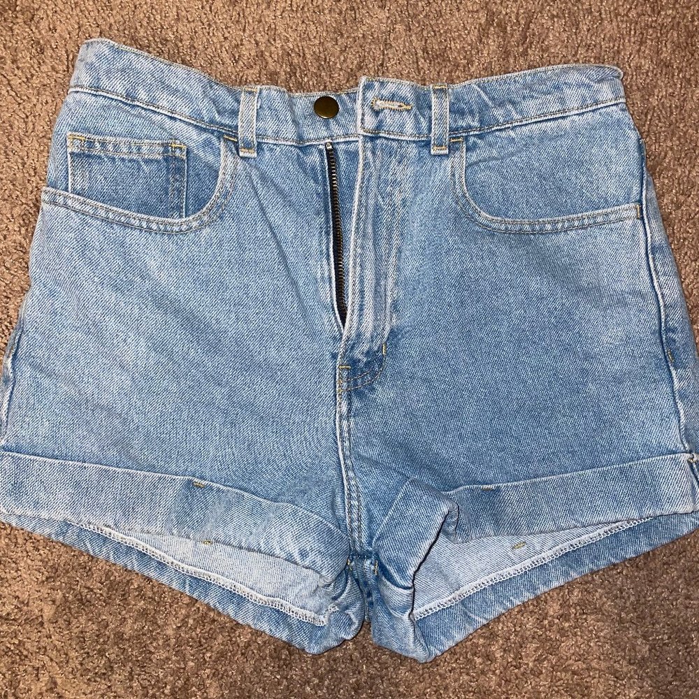 American Apparel high waisted denim shorts